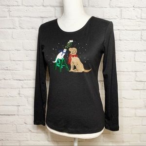 🌻 NWT Womens Karen Scott Whimsy holiday long tee